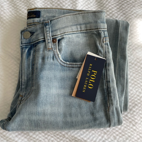 Polo Ralph Lauren Distressed Tompkins Skinny Crop Jeans - Picture 2 of 13